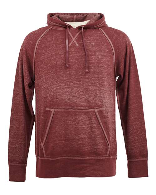 Load image into Gallery viewer, J. America 8915 Men's Vintage Zen Fleece Hooded Sweatshirt - Twisted Bordeaux