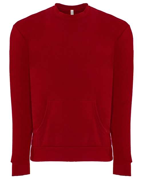 Load image into Gallery viewer, Unisex Santa Barbara Pocket Crewneck Sweatshirt - Red