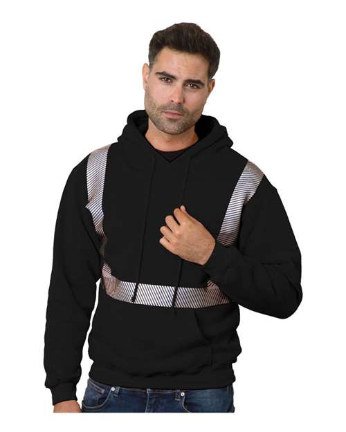 Load image into Gallery viewer, Unisex USA-Made High Visibility Hooded Sweatshirt - Black