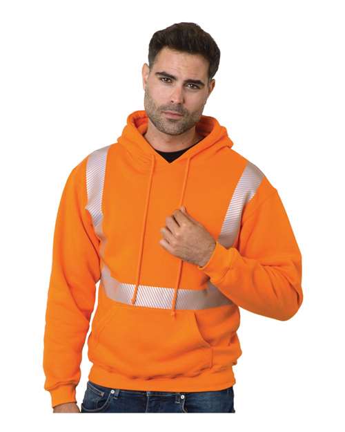 Load image into Gallery viewer, Unisex USA-Made High Visibility Hooded Sweatshirt - Orange