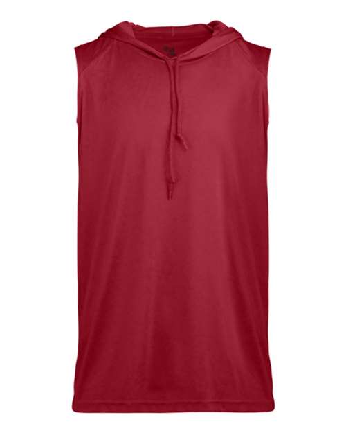 Load image into Gallery viewer, Badger 4108 Men's B-Core Hooded Sleeveless T-Shirt - Red