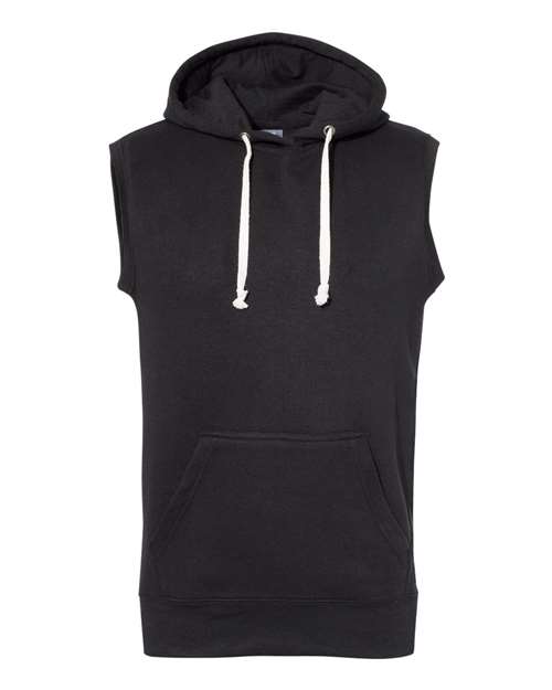 Load image into Gallery viewer, J. America 8877 Men's Triblend Sleeveless Hooded Sweatshirt - Solid Black