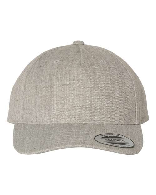 Load image into Gallery viewer, YP Classics 5789M Premium Five-Panel Curved Bill Snapback Cap - Heather Grey