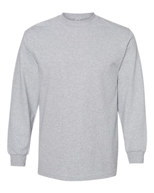 Load image into Gallery viewer, Unisex Heavyweight Cotton Long Sleeve Tee - Heather Grey