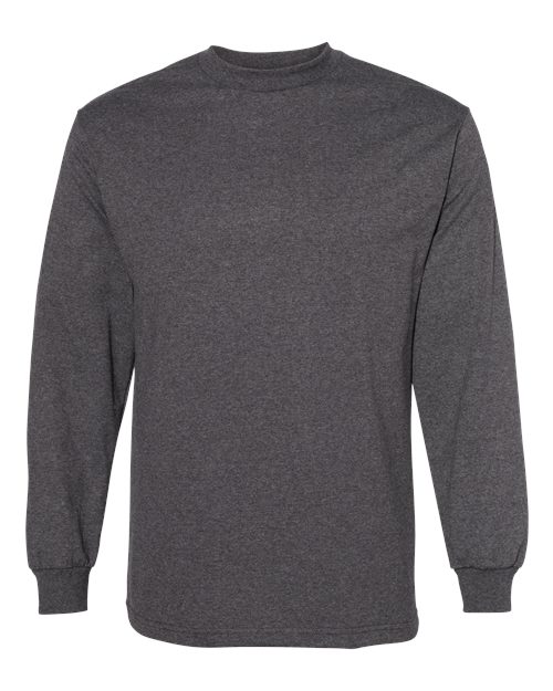 Load image into Gallery viewer, Unisex Heavyweight Cotton Long Sleeve Tee - Heather Charcoal