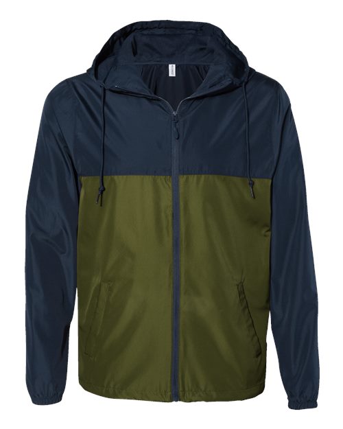 Load image into Gallery viewer, Independent Trading Co. EXP54LWZ Men's Lightweight Windbreaker Full-Zip Jacket - Classic Navy/ Army