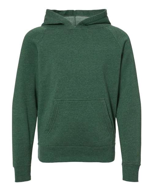 Load image into Gallery viewer, Youth Lightweight Special Blend Raglan Hooded Sweatshirt - Moss