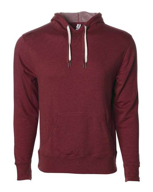 Load image into Gallery viewer, Unisex Midweight French Terry Hooded Sweatshirt - Burgundy Heather