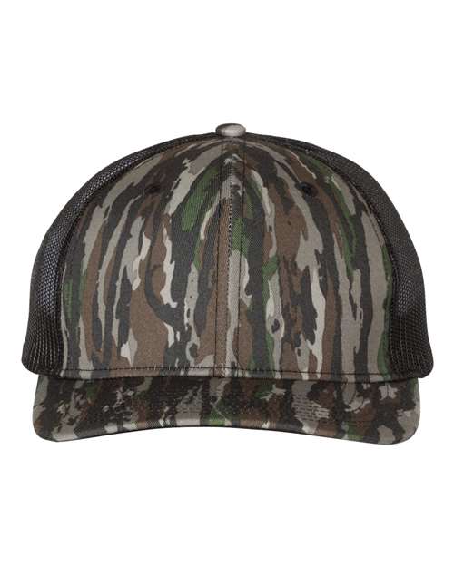 Load image into Gallery viewer, Richardson 112P Printed Trucker Cap - Realtree Original/ Black