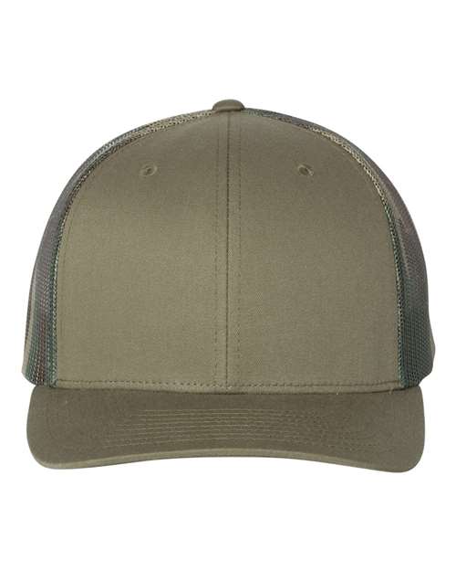 Load image into Gallery viewer, Richardson 112PM Printed Mesh Trucker Cap - Loden/ Green Camo