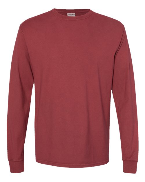 Load image into Gallery viewer, Unisex Garment-Dyed Long Sleeve T-Shirt - Cayenne
