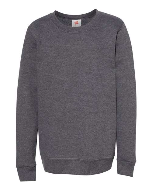 Load image into Gallery viewer, Youth EcoSmart® Crewneck Sweatshirt - Charcoal Heather