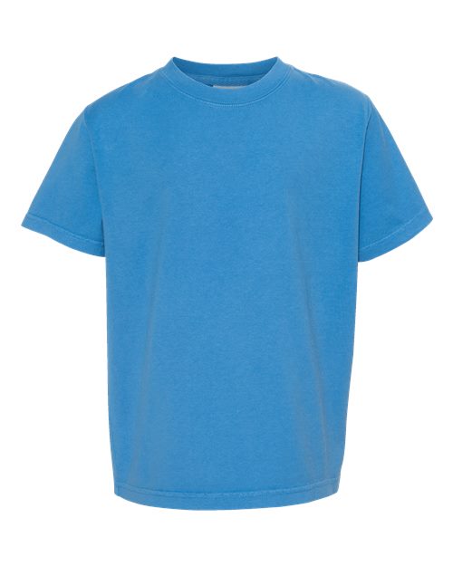 Load image into Gallery viewer, Youth Garment-Dyed T-Shirt - Summer Sky Blue
