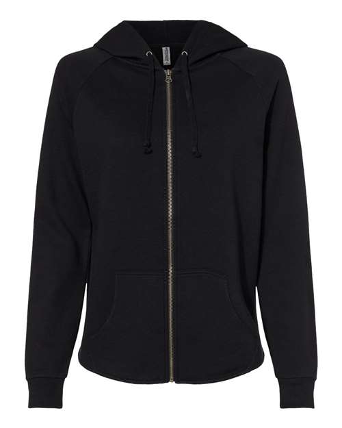 Load image into Gallery viewer, Women's California Wave Wash Full-Zip Hooded Sweatshirt - Black