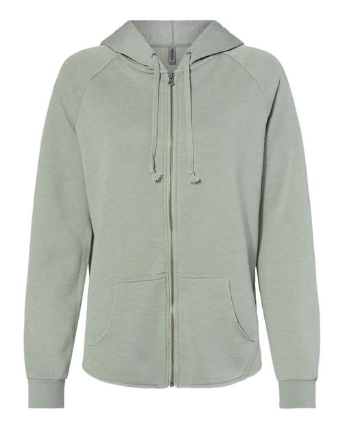 Load image into Gallery viewer, Women's California Wave Wash Full-Zip Hooded Sweatshirt - Sage