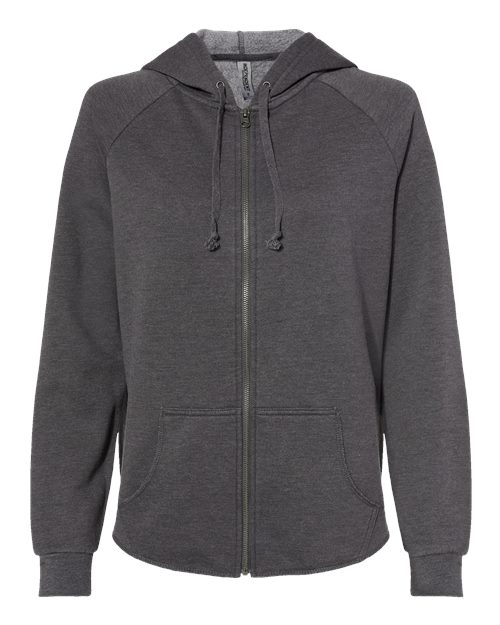 Load image into Gallery viewer, Women's California Wave Wash Full-Zip Hooded Sweatshirt - Shadow