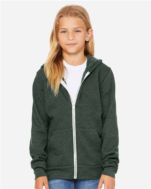 Load image into Gallery viewer, Youth Sponge Fleece Full-Zip Hoodie Sweatshirt — product photo 4
