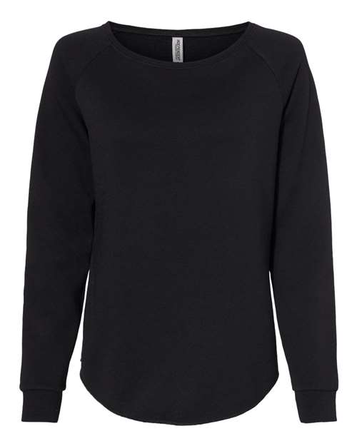 Load image into Gallery viewer, Women's California Wave Wash Crewneck Sweatshirt - Black