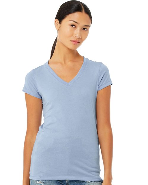 Load image into Gallery viewer, Women’s Jersey V-Neck Tee — blank t-shirt for DTF printing