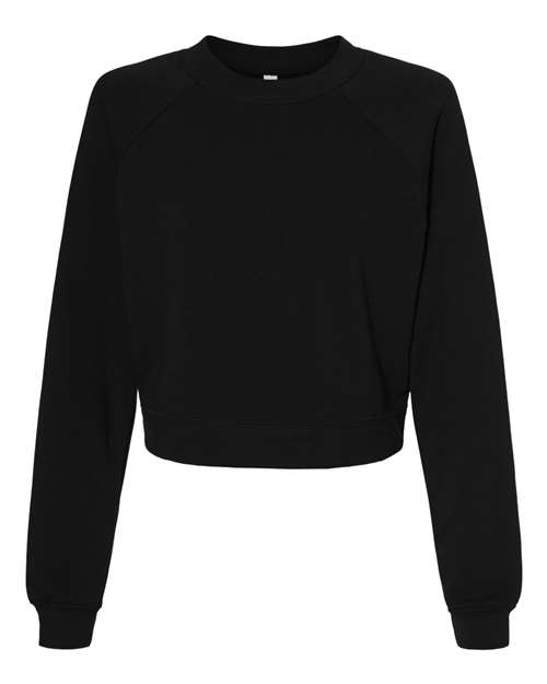 Load image into Gallery viewer, Women's Crop Raglan Fleece Crewneck Sweatshirt — product photo 1