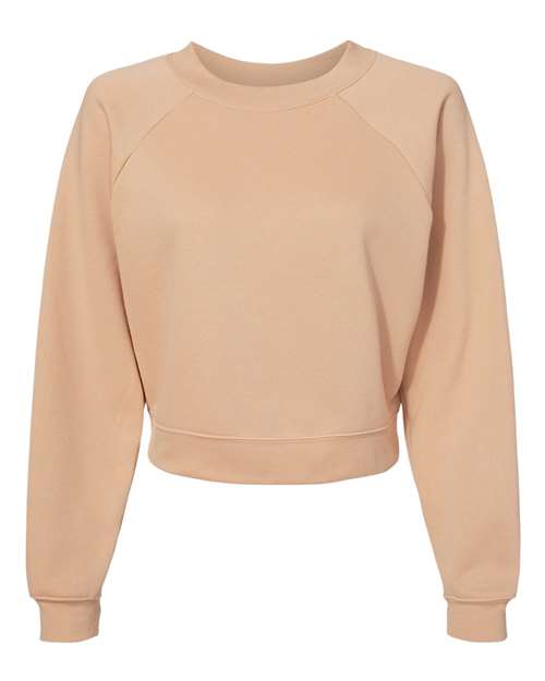 Load image into Gallery viewer, Women's Crop Raglan Fleece Crewneck Sweatshirt — product photo 5