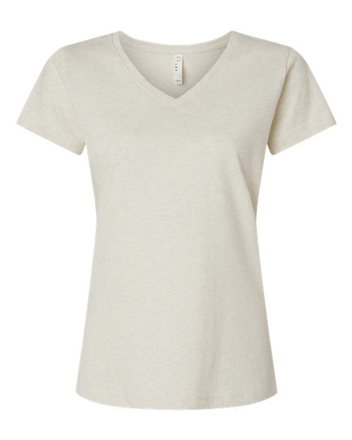 Load image into Gallery viewer, LAT 3507 Women's Fine Jersey V-Neck Tee - Natural Heather