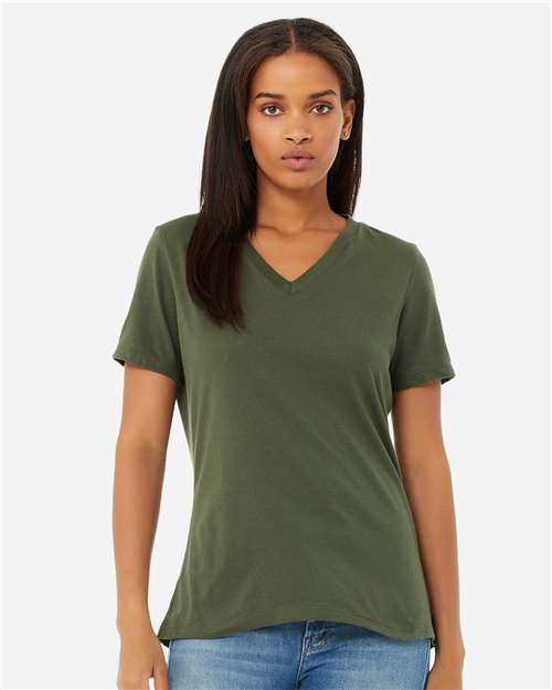 Load image into Gallery viewer, Women’s Relaxed Jersey V-Neck Tee — product photo 8