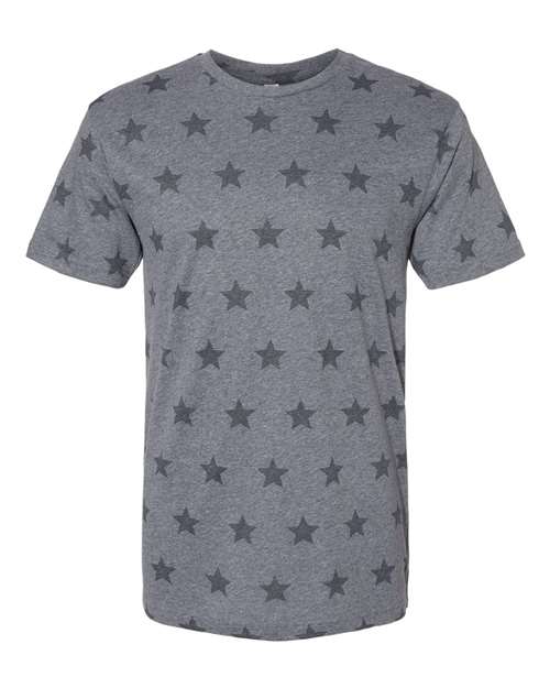 Load image into Gallery viewer, Unisex Star Print Tee - Granite Heather Star