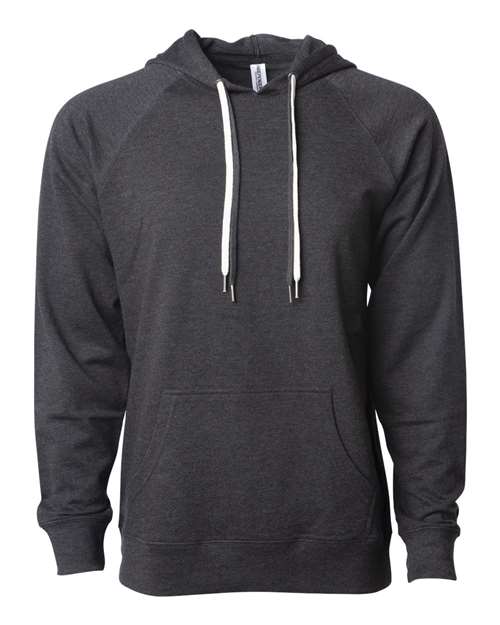 Load image into Gallery viewer, Unisex Icon Lightweight Loopback Terry Hooded Sweatshirt - Charcoal Heather