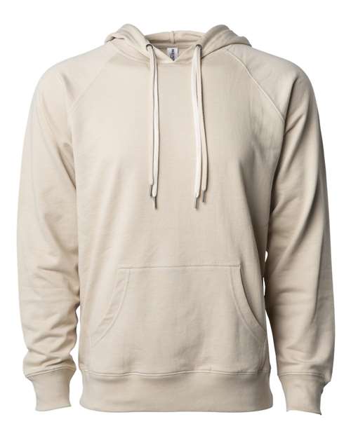 Load image into Gallery viewer, Unisex Icon Lightweight Loopback Terry Hooded Sweatshirt - Sand