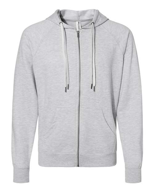 Load image into Gallery viewer, Unisex Icon Lightweight Loopback Terry Full-Zip Hooded Sweatshirt - Athletic Heather