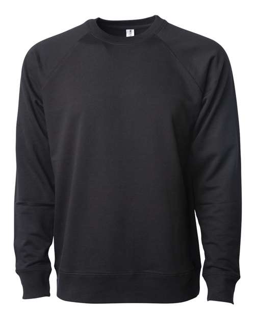 Load image into Gallery viewer, Unisex Icon Lightweight Loopback Terry Crewneck Sweatshirt - Black