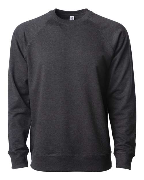 Load image into Gallery viewer, Unisex Icon Lightweight Loopback Terry Crewneck Sweatshirt - Charcoal Heather