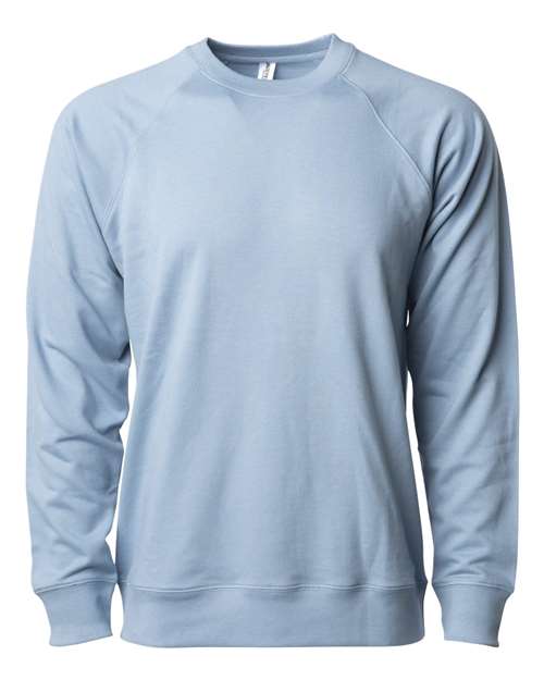 Load image into Gallery viewer, Unisex Icon Lightweight Loopback Terry Crewneck Sweatshirt - Misty Blue