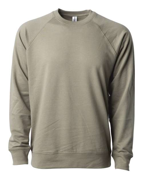 Load image into Gallery viewer, Unisex Icon Lightweight Loopback Terry Crewneck Sweatshirt - Olive