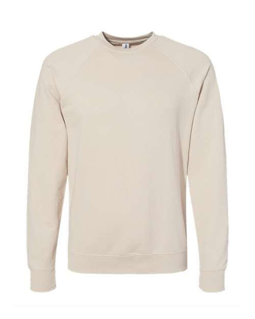 Load image into Gallery viewer, Unisex Icon Lightweight Loopback Terry Crewneck Sweatshirt - Sand