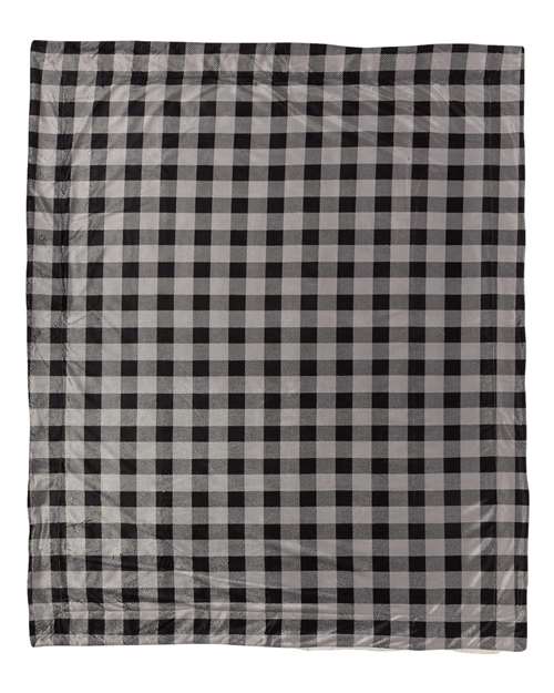 Load image into Gallery viewer, Alpine Fleece 8712 Micro Mink Sherpa Blanket - Grey/ Black Buffalo