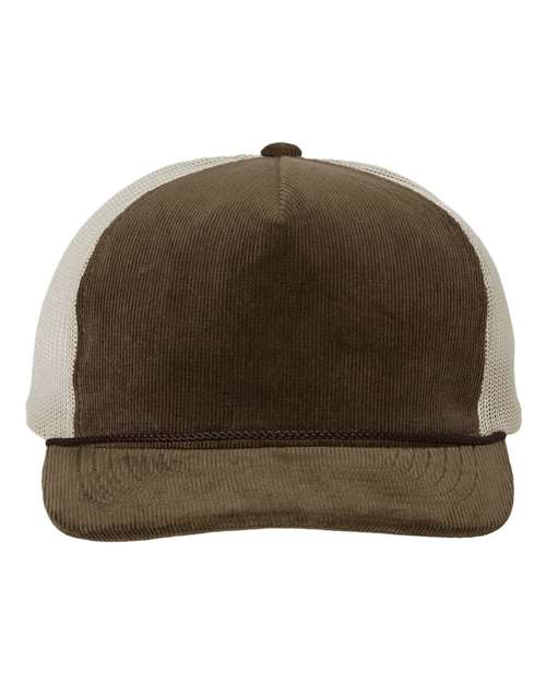 Load image into Gallery viewer, Richardson 930 Troutdale Corduroy Trucker Cap - Brown/ Sand