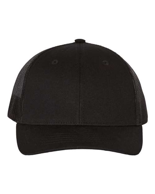 Load image into Gallery viewer, Richardson 112Y Youth Trucker Snapback Cap - Black