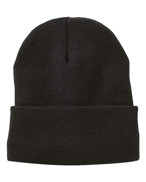 Load image into Gallery viewer, Sportsman SP12FL 12" Fleece Lined Cuffed Beanie - Black