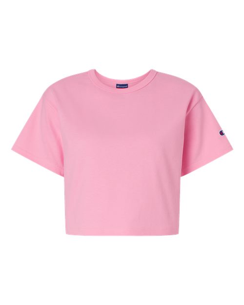 Load image into Gallery viewer, Women's Heritage Jersey Crop T-Shirt - Pink Candy