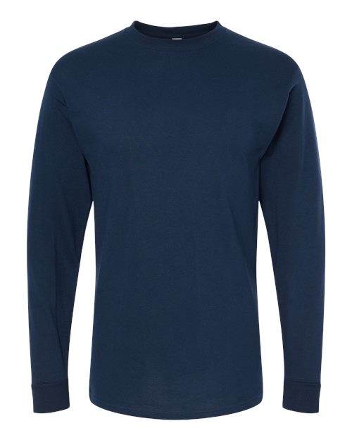 Load image into Gallery viewer, M&O 4820 Unisex Gold Soft Touch Long Sleeve T-Shirt - Deep Navy