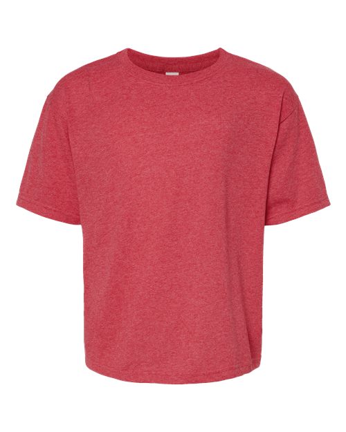 Load image into Gallery viewer, M&O 4850 Youth Gold Soft Touch T-Shirt - Heather Red
