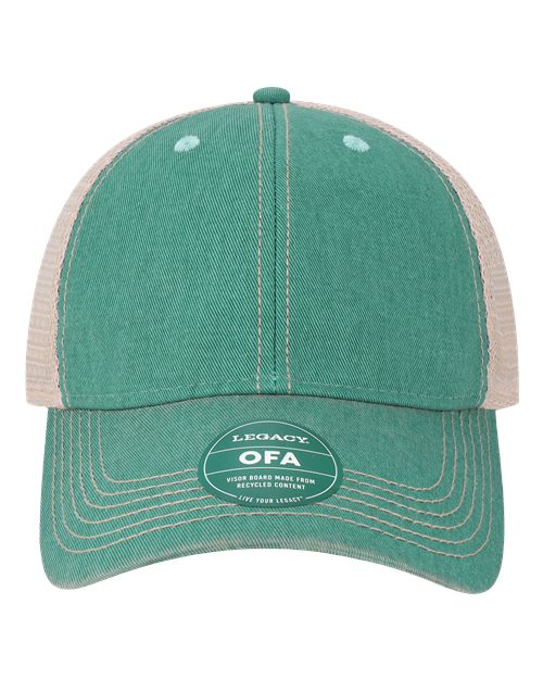 Load image into Gallery viewer, LEGACY OFA Old Favorite Trucker Cap - Aqua/ Khaki