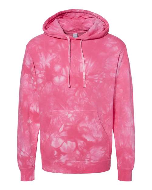 Load image into Gallery viewer, Unisex Midweight Tie-Dyed Hooded Sweatshirt - Tie Dye Pink