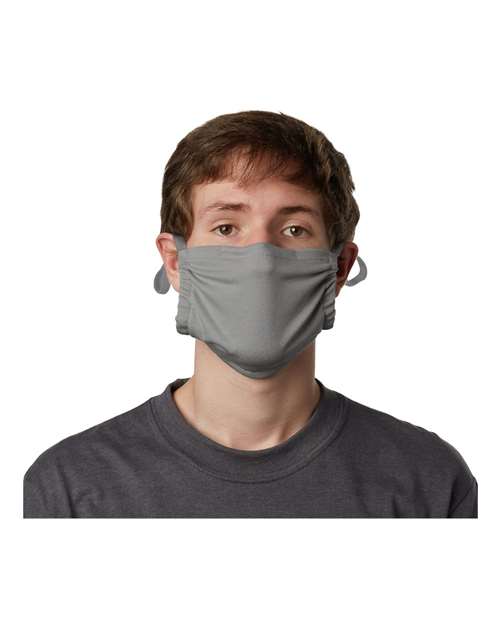 Load image into Gallery viewer, Hanes MKPKCR 2-Ply Cotton Pocket Face Mask - Concrete Grey
