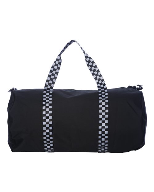 Load image into Gallery viewer, Independent Trading Co. INDDUFBAG 29L Day Tripper Duffel Bag - Black/ Checker Strap