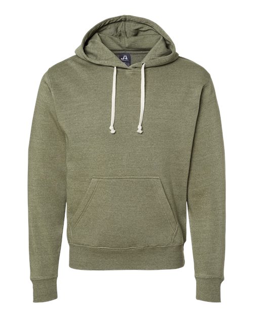 Load image into Gallery viewer, J. America 8871 Men's Triblend Fleece Hooded Sweatshirt - Olive Triblend