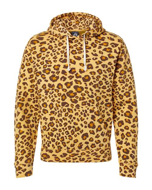 Load image into Gallery viewer, J. America 8871 Men's Triblend Fleece Hooded Sweatshirt - Leopard Triblend