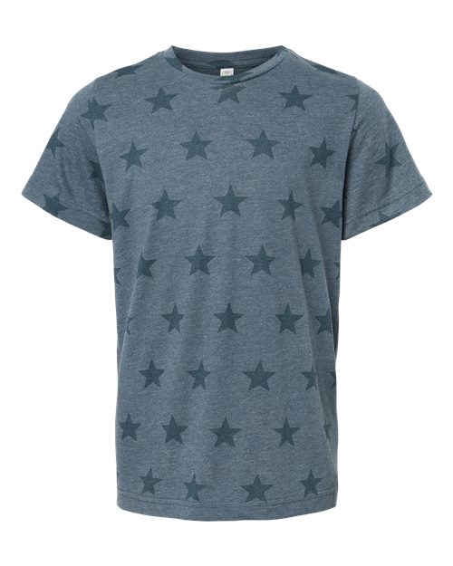 Load image into Gallery viewer, Youth Star Print Tee - Denim Star